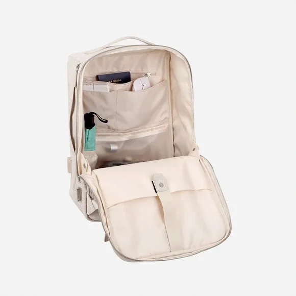 Nordace Siena II Travel Backpack in cream - Picture 3 of 9